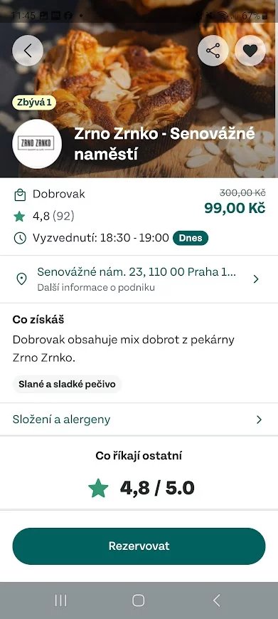 Takhle vypadají stránky aplikace