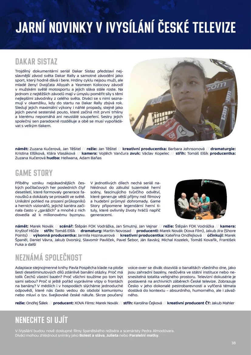 Česká televize - Jarní program 2024