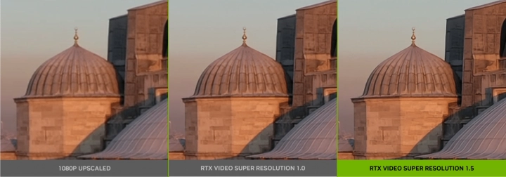 Zlepšení vizuální kvality v RTX Video Super Resolution 1.5 podle Nvidie