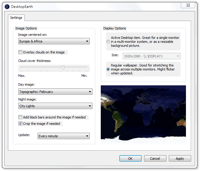 Desktop Earth - opravdu působivé pozadí na plochu