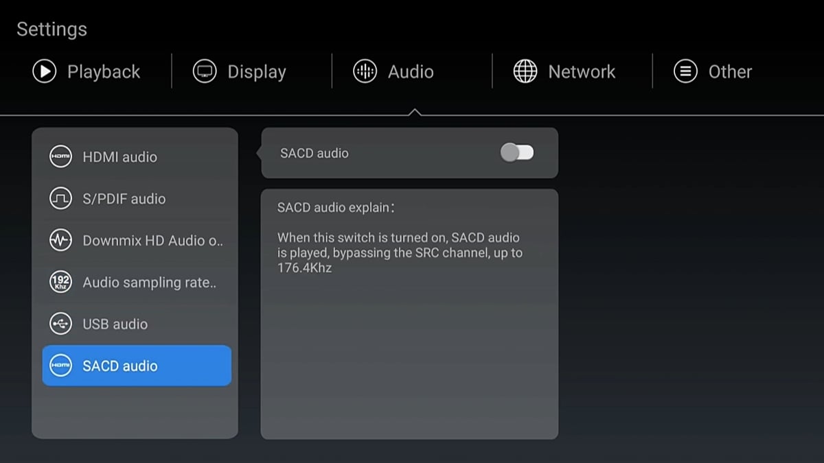 Zidoo Z1000 - nastavení přehrávání, obrazu a zvuku