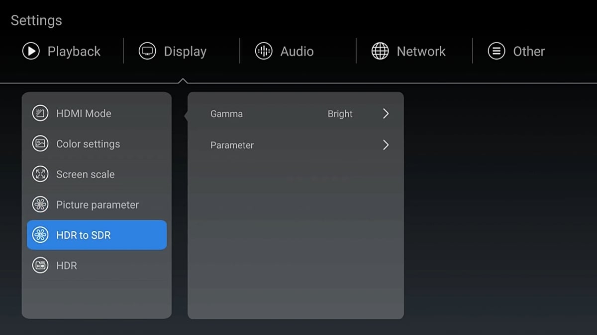 Zidoo Z1000 - nastavení přehrávání, obrazu a zvuku