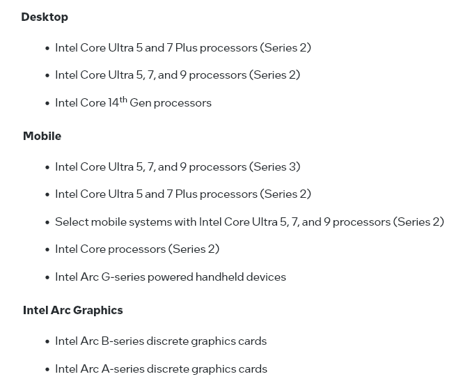 Hardware, kterého se týká akce Intel Gamer Days Bundle