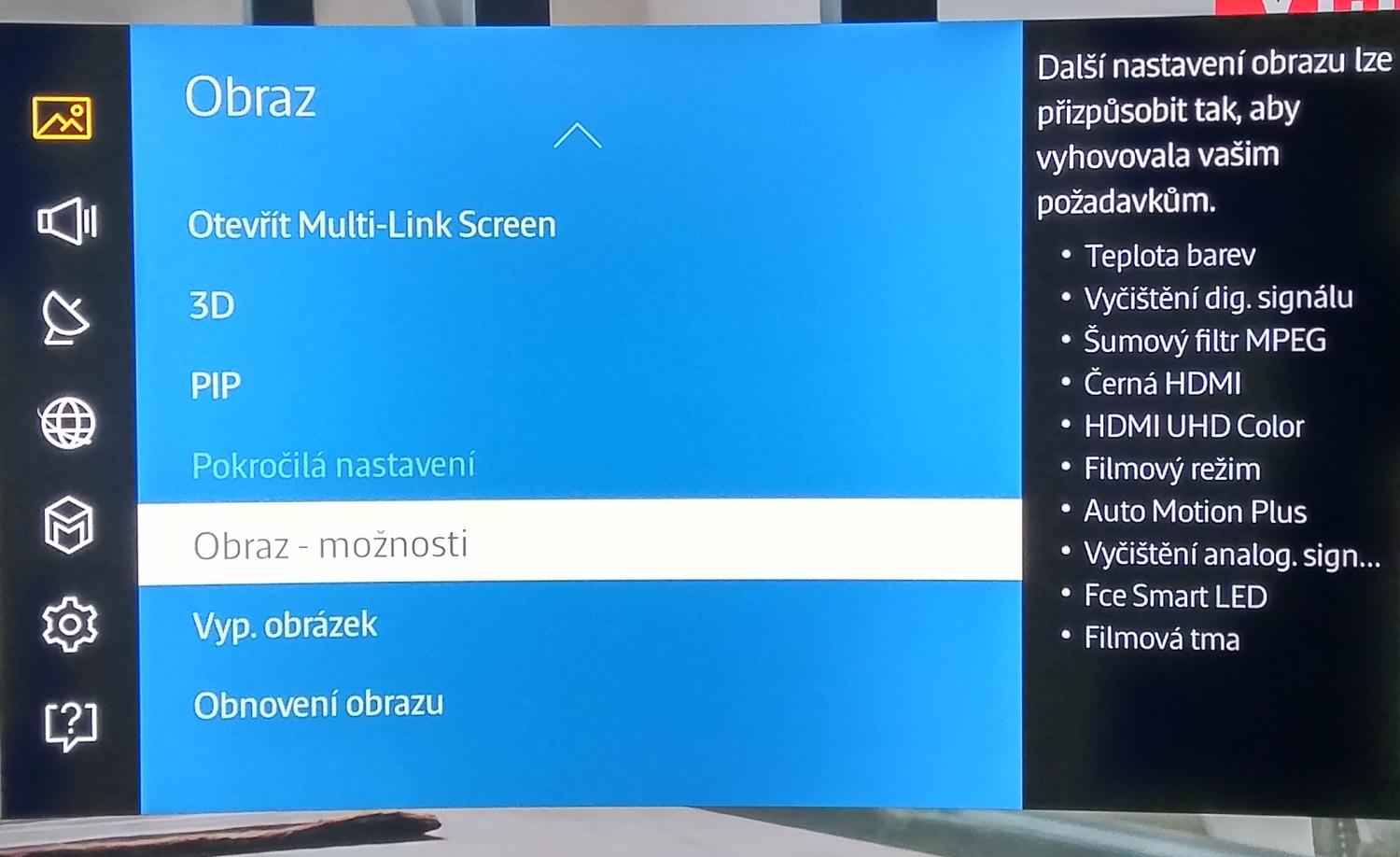Nastavení obrazu a zvuku
