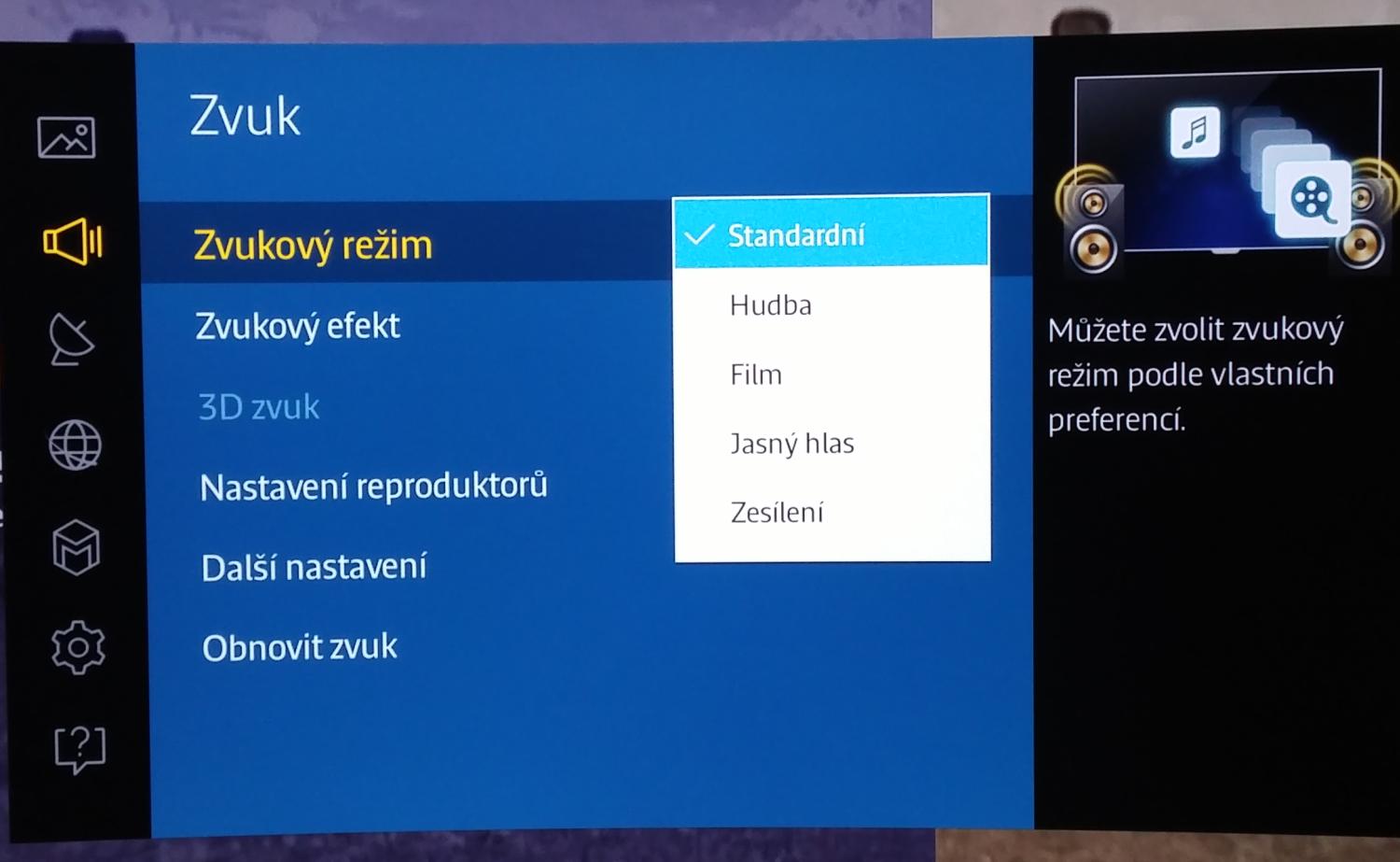 Nastavení obrazu a zvuku