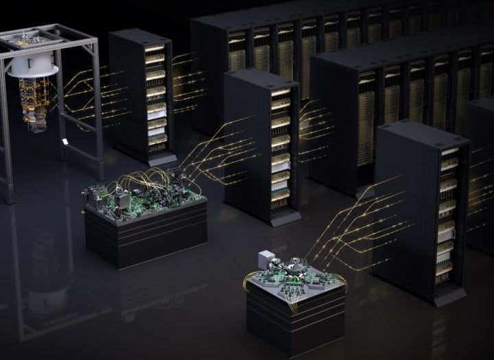 Autor: Nvidia Nvidia - AI servery připojené ke kvantovému počítači (ilustrace)