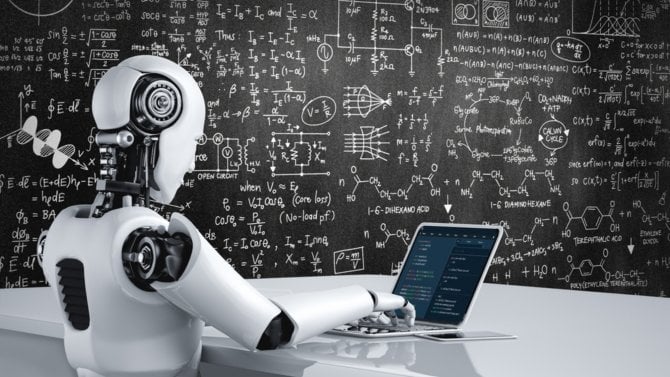 Robot zastupující umělou inteligenci