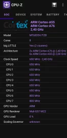 Informace o procesoru z CPU-Z