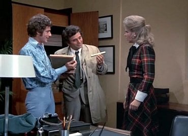 Roddy McDowall, Peter Falk a Anne Francis v episodě Past (1972) seriálu Columbo