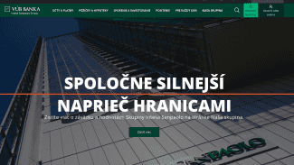 Homepage Všeobecné úverové banky, www.vub.sk. (06. 07. 2026)