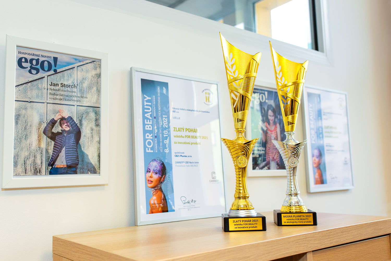 Ocenění produktů Canneff z veletrhu For Beauty 2021