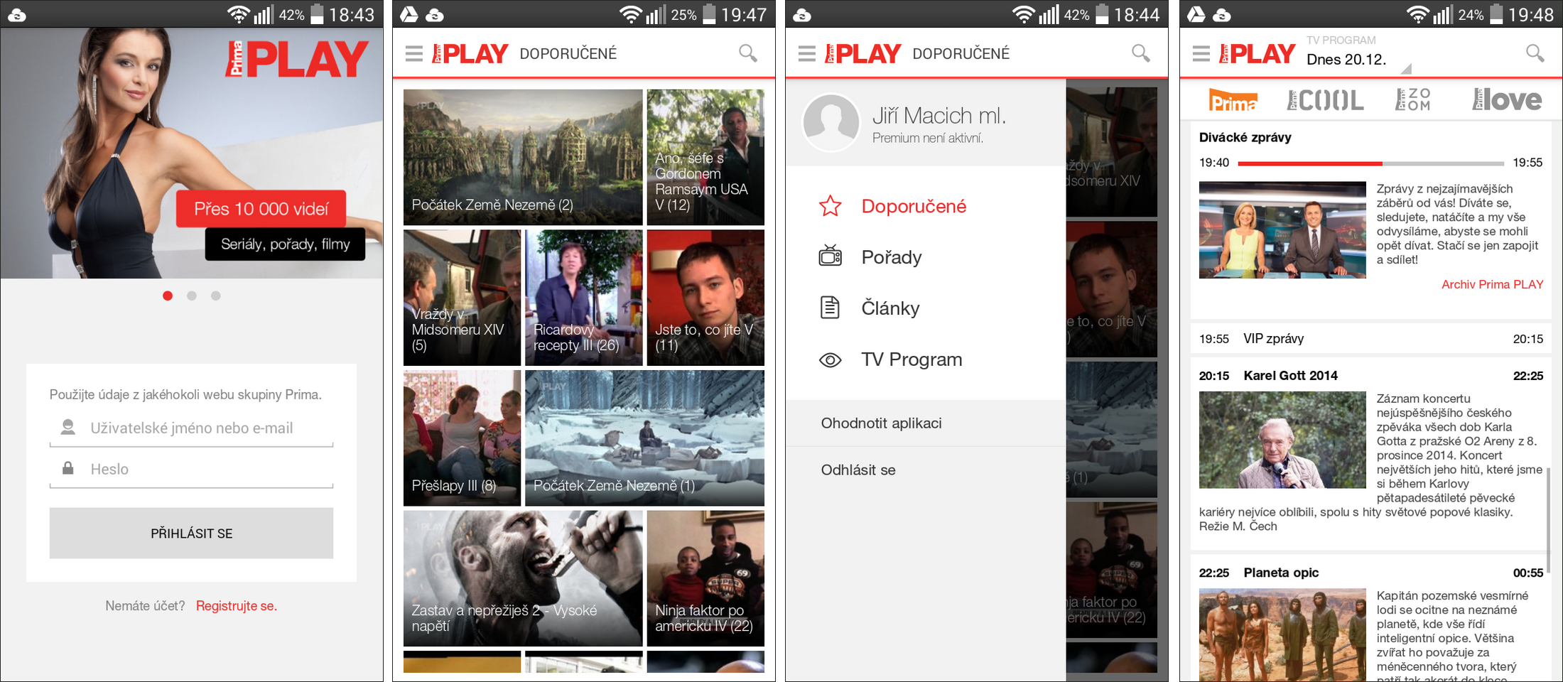 Prima Play pro Android