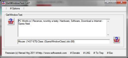 Pomocí GetWindowText získáte text z okna