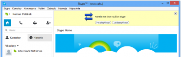 Po spuštění programu Skype musíte doplněk Pamela povolit