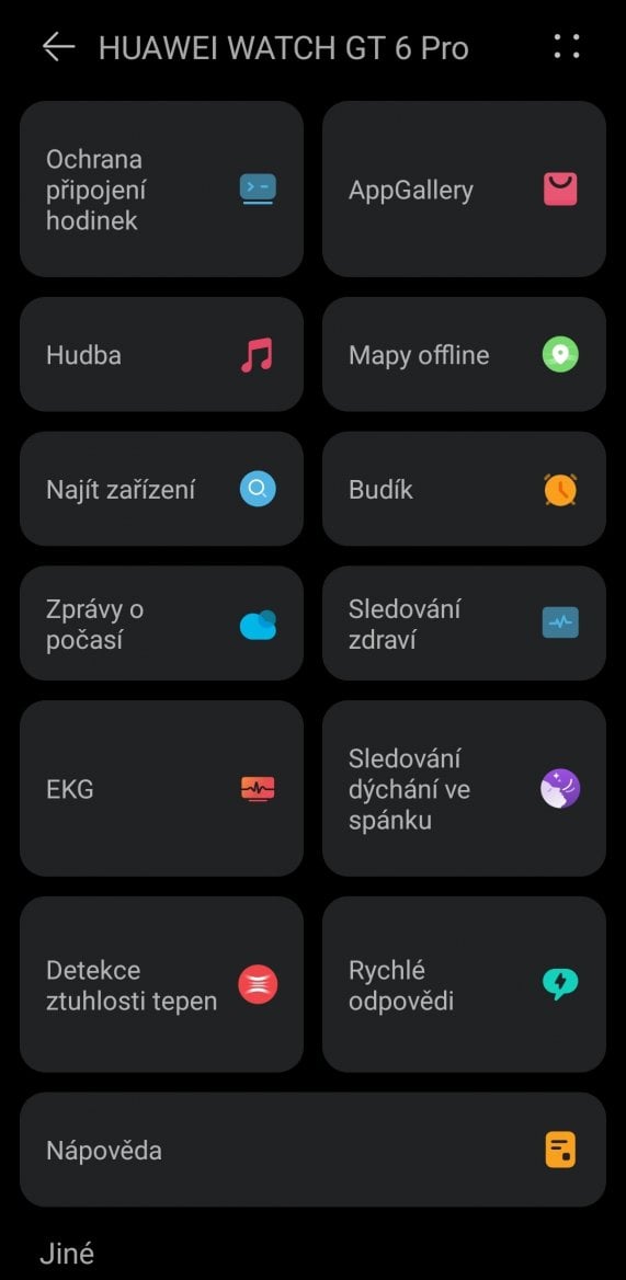 Huawei Watch GT 6 Pro mobilní aplikace