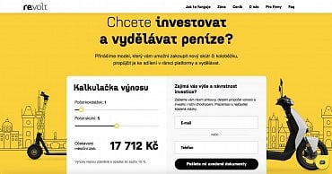 Kolik vám může vydělat koloběžka si můžete spočítat na stránkách re.volt. (8.3.2020)
