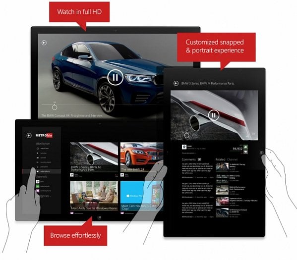 MetroTube pro Windows 8