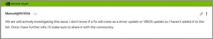 Autor: Cnews Zástupce Nvidia mluví o problémech s chybějícím obrazem na fóru firmy
