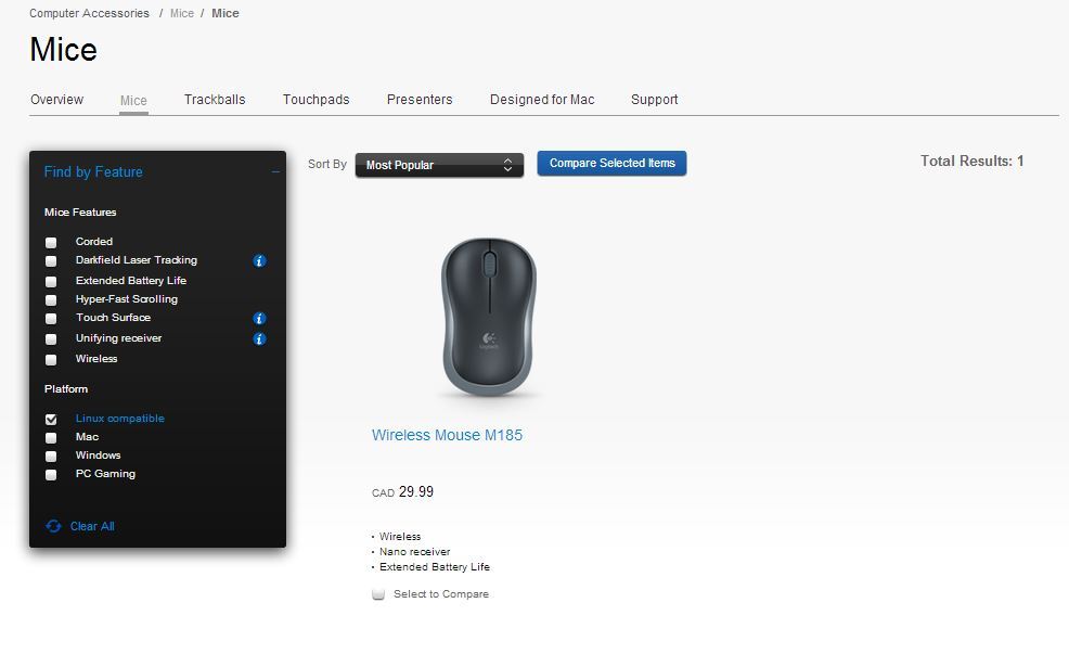 Logitech má označení "Linux compatible"