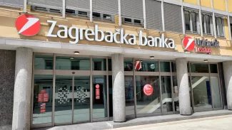 Logo Zagreačka banky, která je součástí skupiny UniCredit. Rijeka, Chorvatsko. (10. 6. 2024)