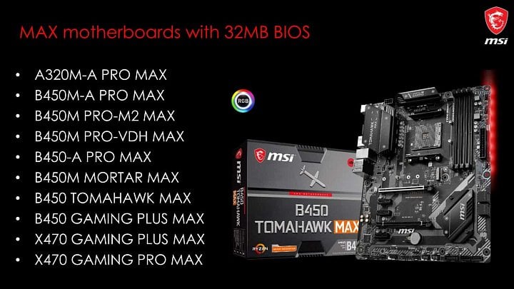 MSI desky Max 32MB BIOS