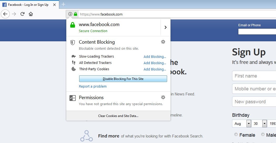 Firefox proti sledování