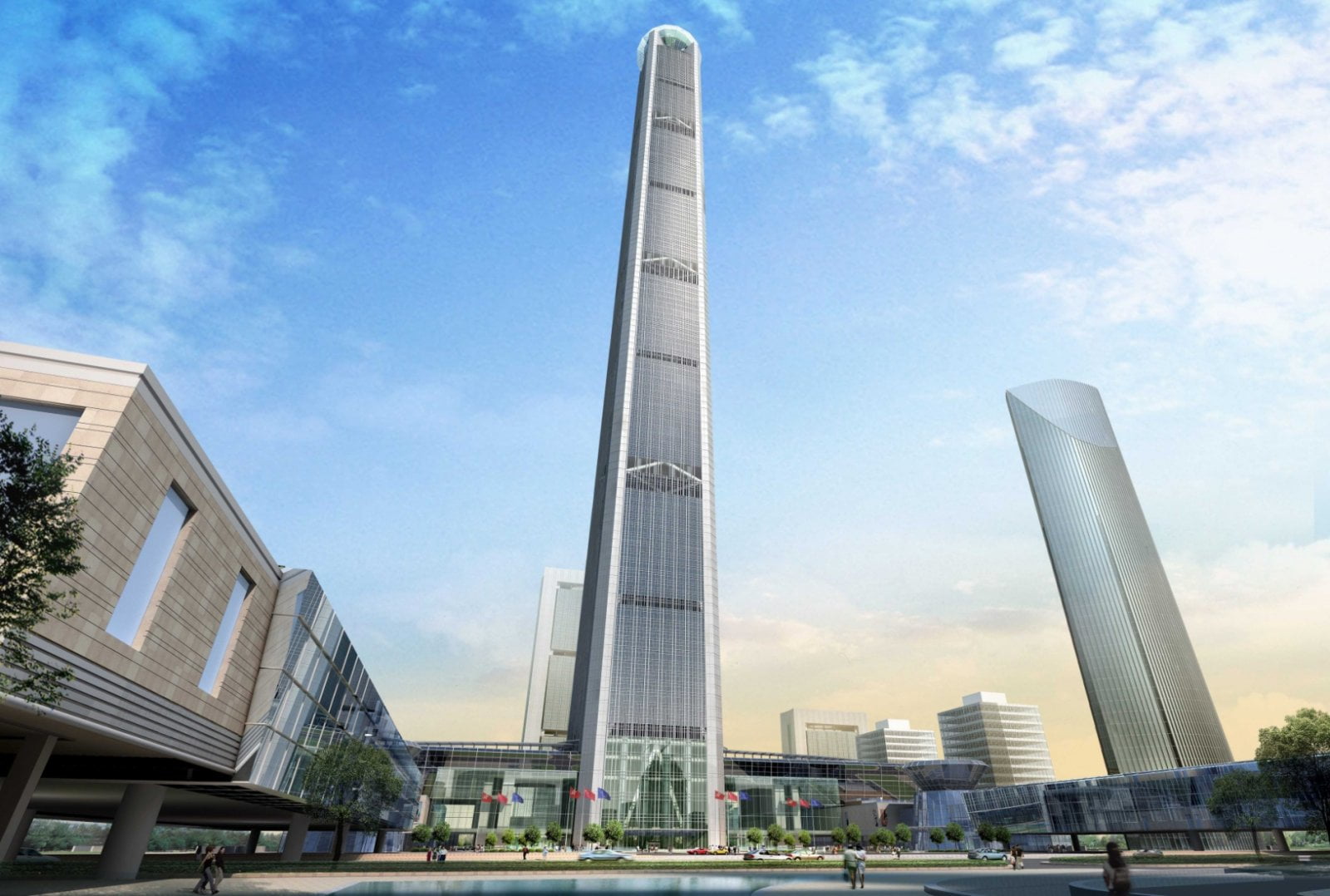 Mrakodrap Goldin Finance 117, vizualizace studia P&T Group