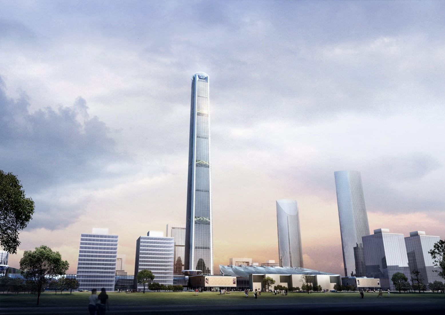 Mrakodrap Goldin Finance 117, vizualizace studia P&T Group