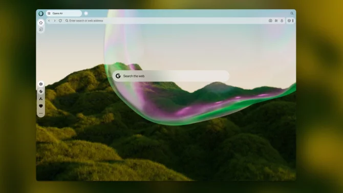 Opera přišla s novým internetovým prohlížečem Air. Přinese vám duševní pohodu a mentální zdraví při sufrování