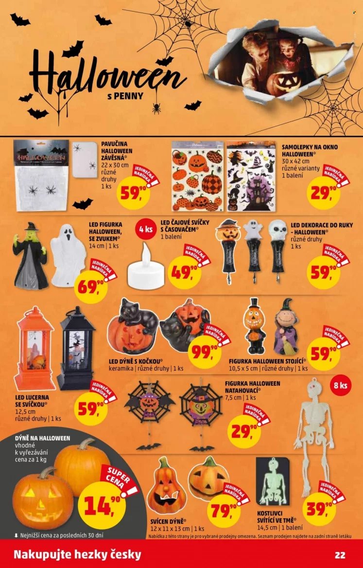 Halloweenská a podzimní nabídka v letácích obchodů