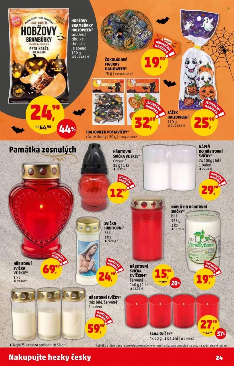 Halloweenská a podzimní nabídka v letácích obchodů