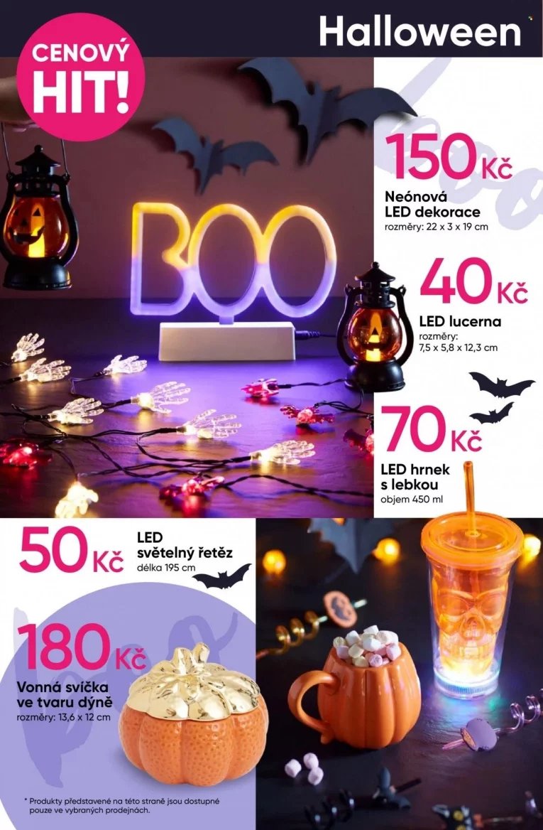 Halloweenská a podzimní nabídka v letácích obchodů