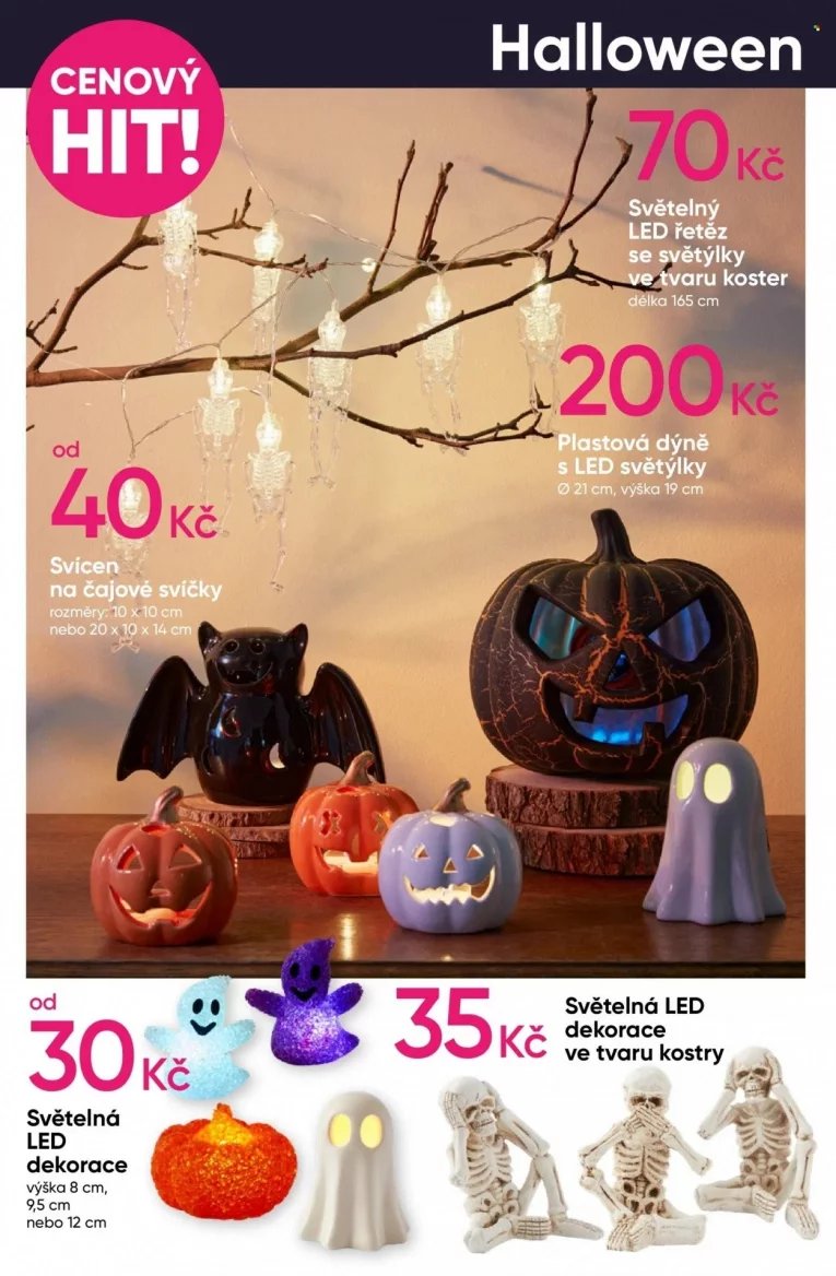Halloweenská a podzimní nabídka v letácích obchodů
