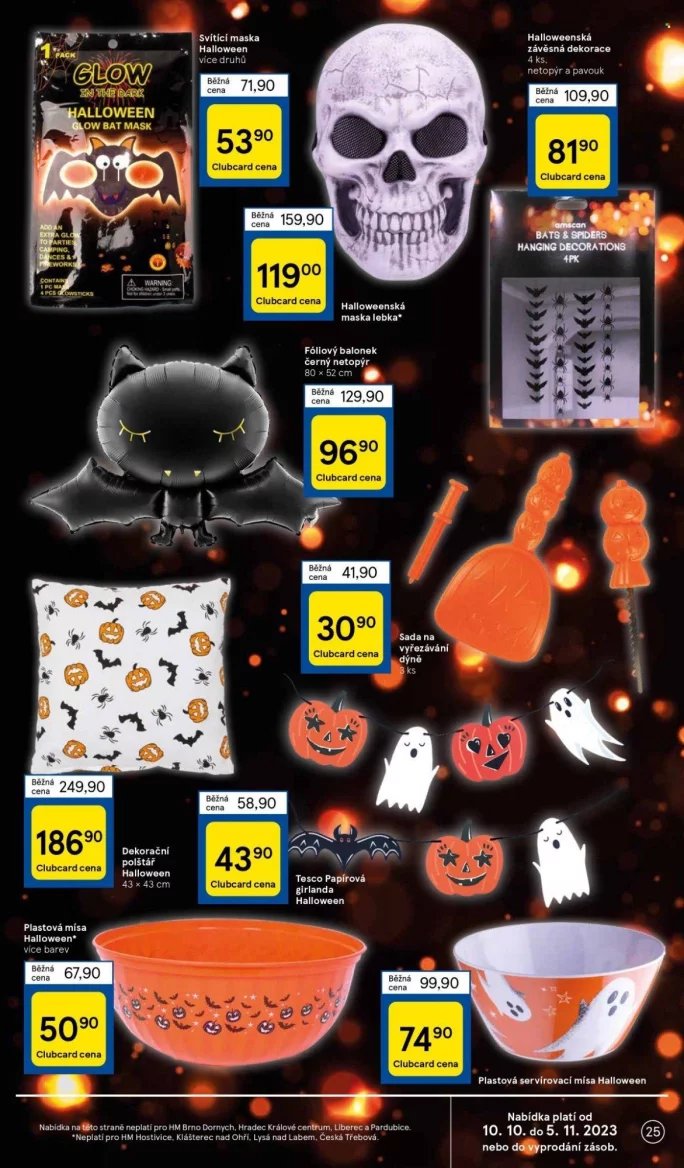 Halloweenská a podzimní nabídka v letácích obchodů