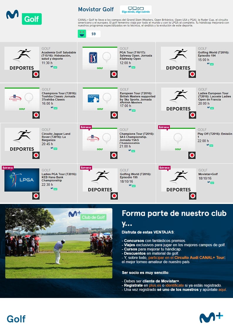 Movistar - programová nabídka (fotbal)