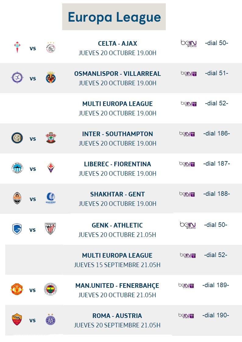 Movistar - programová nabídka (fotbal)