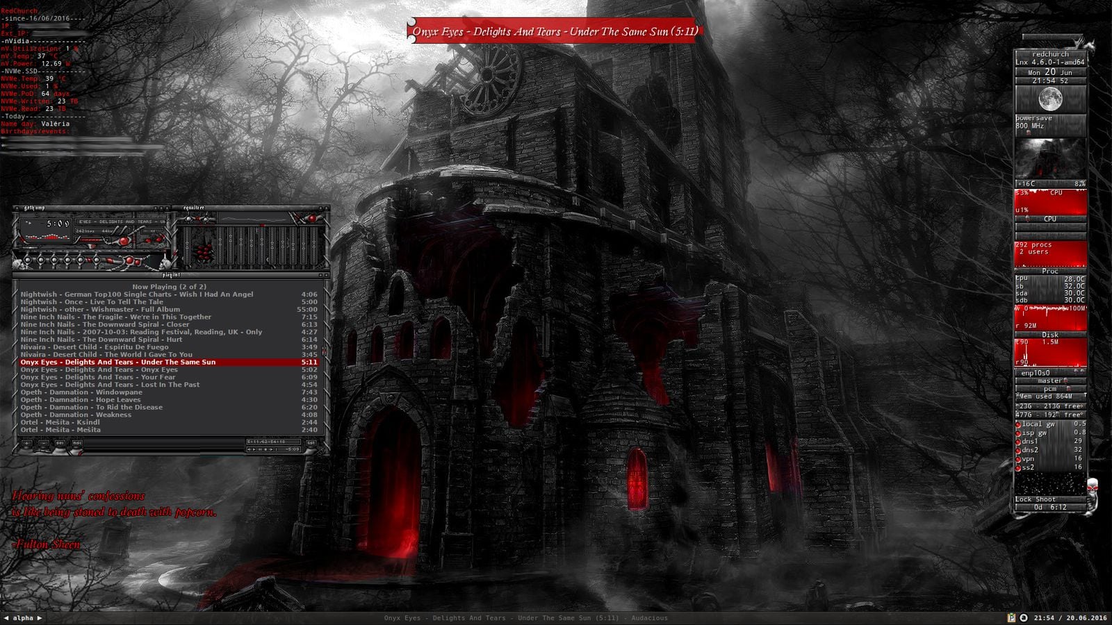 fluxbox, gkrellm, conky