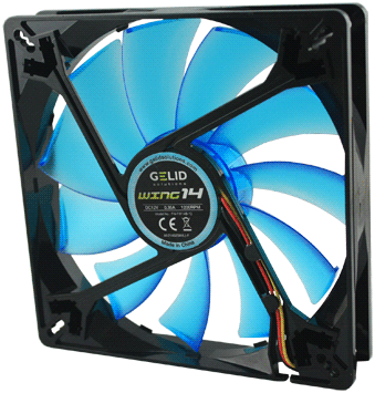 Ventilátor Gelid Wing 14 UV Blue