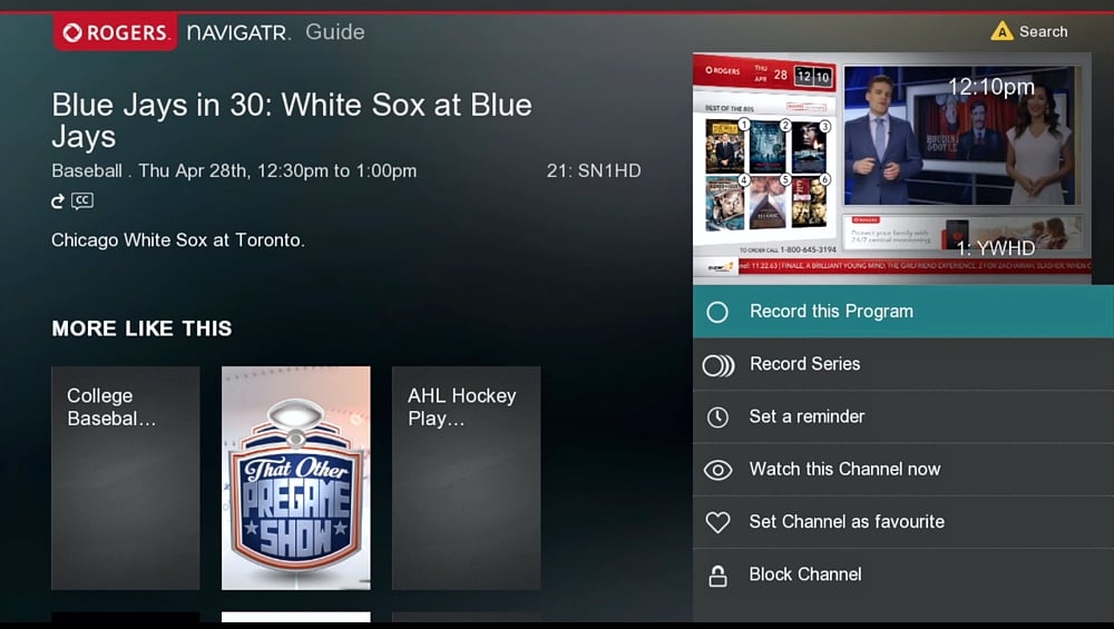 Programový průvodce a práce s PVR