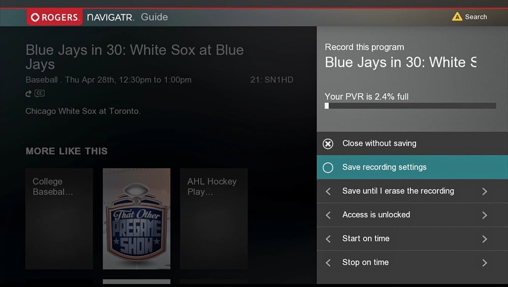 Programový průvodce a práce s PVR