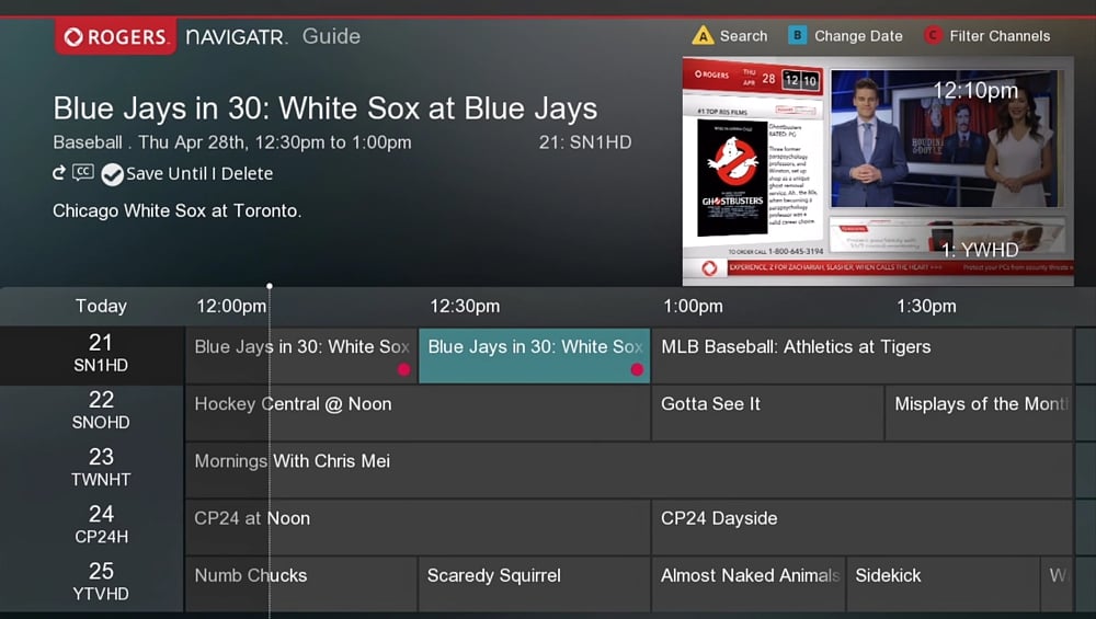 Programový průvodce a práce s PVR
