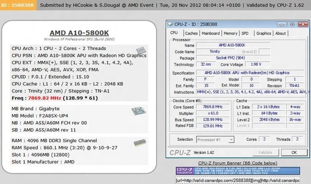 Přetaktování procesoru A10-5800K na 7870 MHz