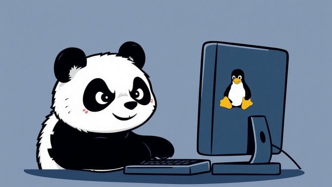 Panda hakuje Linux