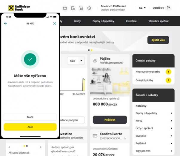 Do internetového bankovnictví Raiffeisenank se nově budete přihlašovat pomocí skenu QR kódu přes mobilní aplikaci Raiffeisen bankovnictví nebo RB klíč (11. 4. 2024)