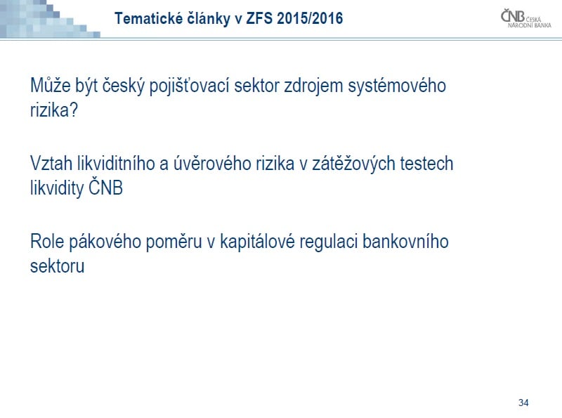 Zpráva o finanční stabilitě 2015/2016