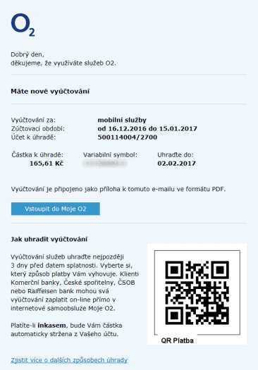 Vidíte na faktuře kód QR? Pak si můžete zaplacení usnadnit