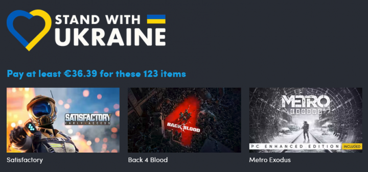 Humble Bundle Stand with Ukraine