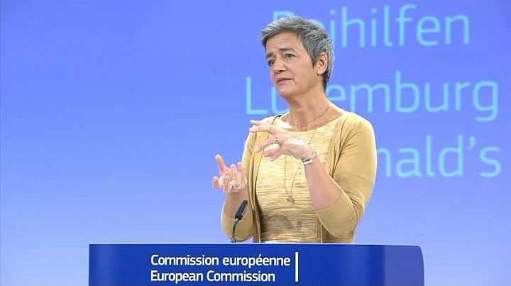 Margrethe Vestager hovoří o Amazonu