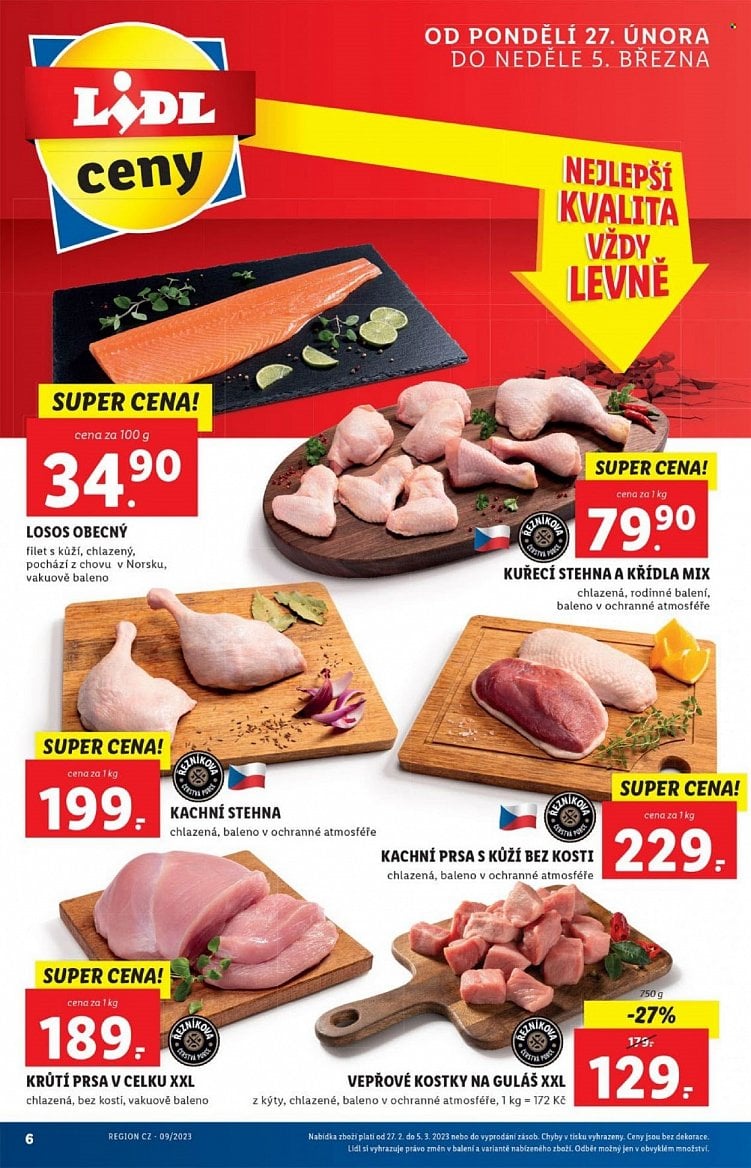 Mléčné a masové výrobky v letácích supermarketů