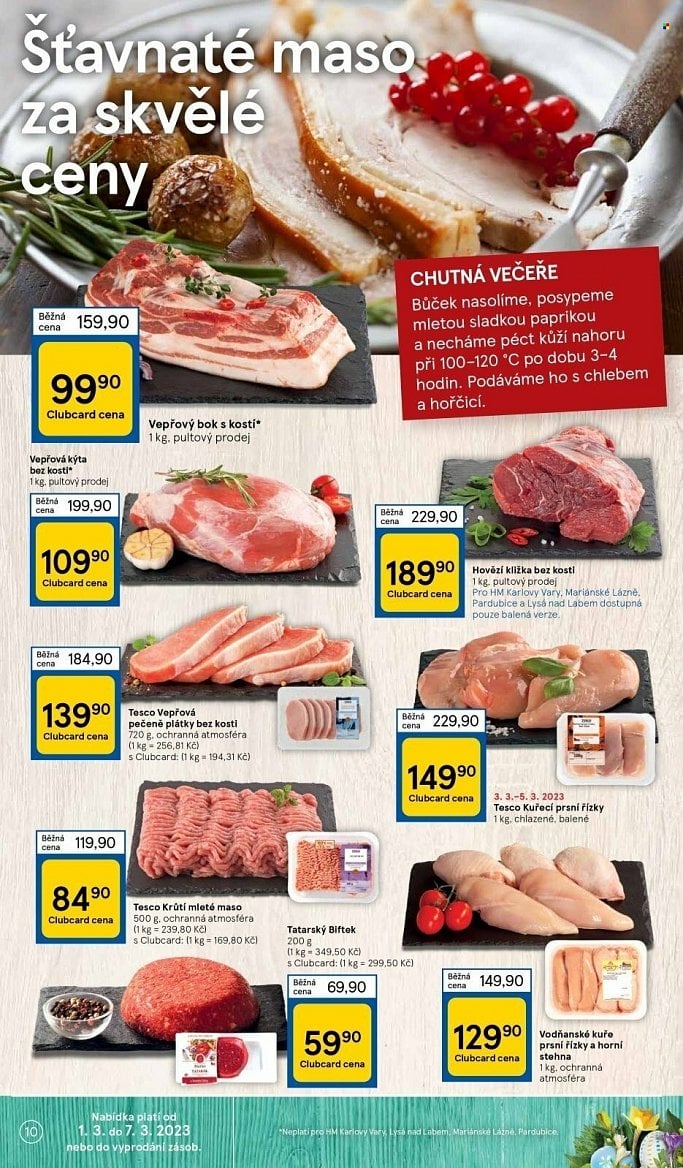 Mléčné a masové výrobky v letácích supermarketů